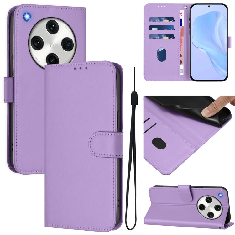 Skin Feel Solid Color Leather Phone Case with Lanyard, For OPPO A98 5G / F23 5G India, For OPPO Find X8 Pro