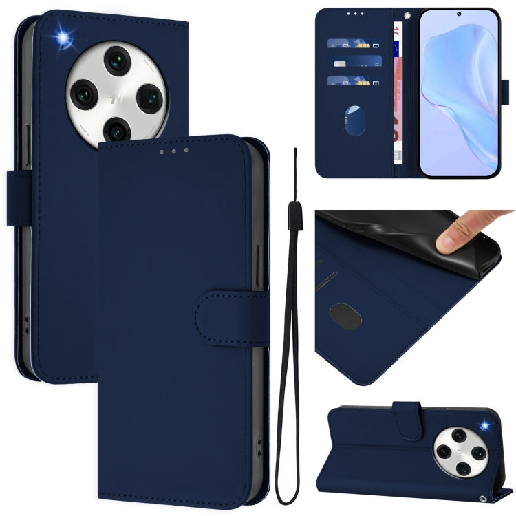 Skin Feel Solid Color Leather Phone Case with Lanyard, For OPPO A98 5G / F23 5G India, For OPPO Find X8 Pro