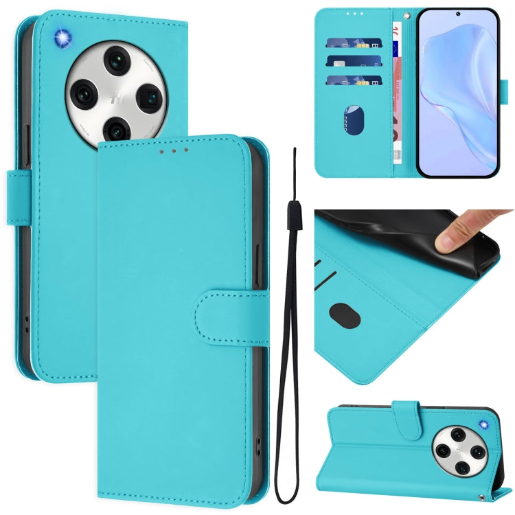 Skin Feel Solid Color Leather Phone Case with Lanyard, For OPPO A98 5G / F23 5G India, For OPPO Find X8 Pro
