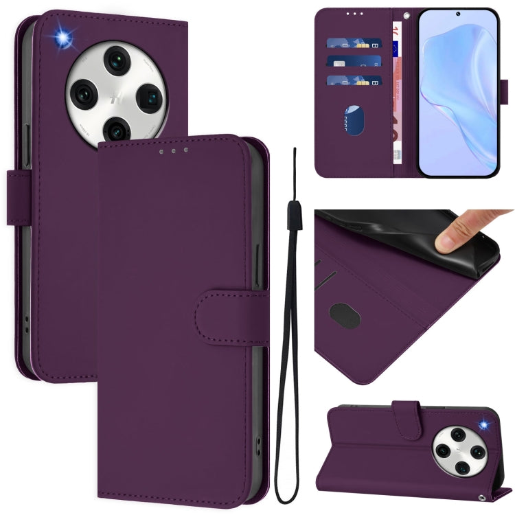 Skin Feel Solid Color Leather Phone Case with Lanyard, For OPPO A98 5G / F23 5G India, For OPPO Find X8 Pro