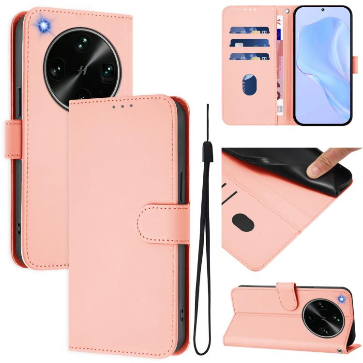 Skin Feel Solid Color Leather Phone Case with Lanyard, For OPPO Find X9s Pro 5G, For OPPO Find X9 Ultra