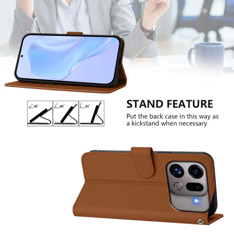 Skin Feel Solid Color Leather Phone Case with Lanyard, For OPPO Find X9s Pro 5G, For OPPO Find X9 Ultra