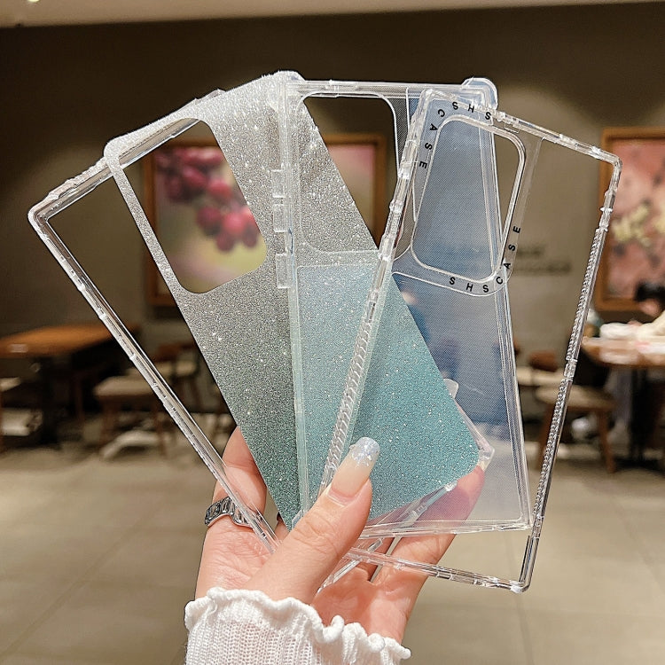 TPU + PC + Glitter Paper Full Coverage Phone Case, For Samsung Galaxy S24 Ultra 5G