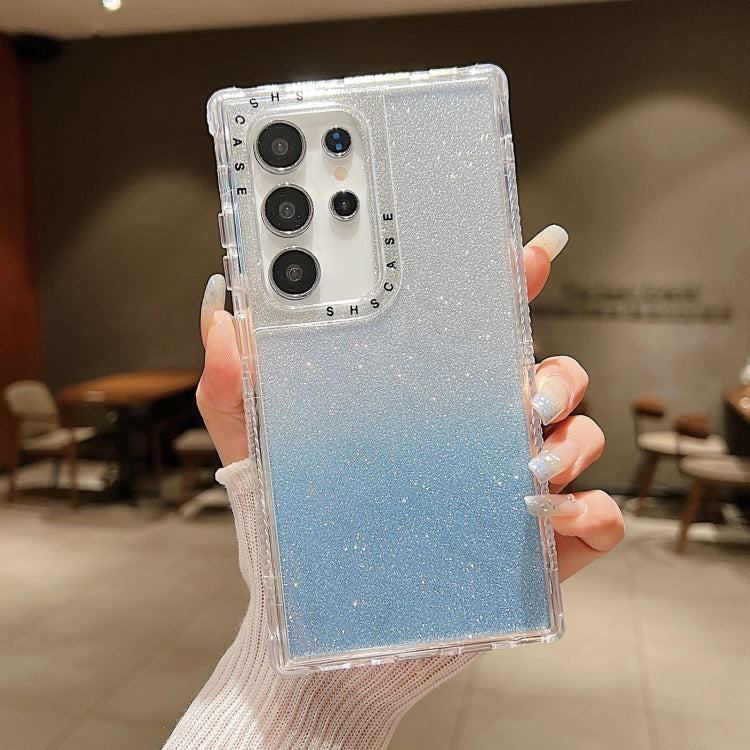 TPU + PC + Glitter Paper Full Coverage Phone Case, For Samsung Galaxy S24 Ultra 5G