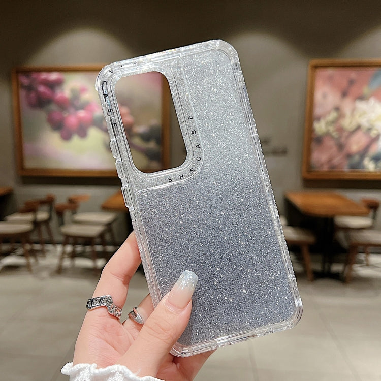 TPU + PC + Glitter Paper Full Coverage Phone Case, For Samsung Galaxy S24 Ultra 5G