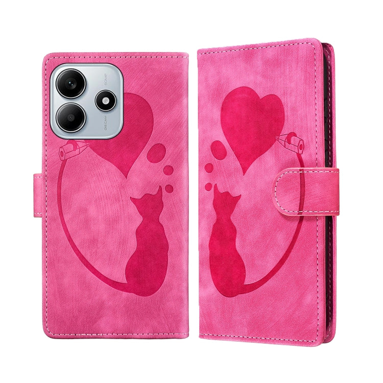 Pen Heart Cat Embossed Leather Phone Case, For Redmi Note 15 Pro+ 5G Global 163.3mm, For Redmi Note 15 4G / 5G Global 164mm, For Redmi Note 15 Pro 4G Global 163.2mm, For Redmi Note 15 Pro 5G Global 163.6mm, For Redmi 15C 5G / 4G EU 173mm, For Redmi A4 ...