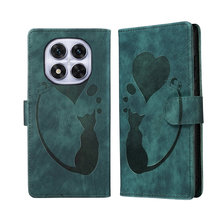 Pen Heart Cat Embossed Leather Phone Case, For Redmi Note 15 Pro+ 5G Global 163.3mm, For Redmi Note 15 4G / 5G Global 164mm, For Redmi Note 15 Pro 4G Global 163.2mm, For Redmi Note 15 Pro 5G Global 163.6mm, For Redmi 15C 5G / 4G EU 173mm, For Redmi A4 ...
