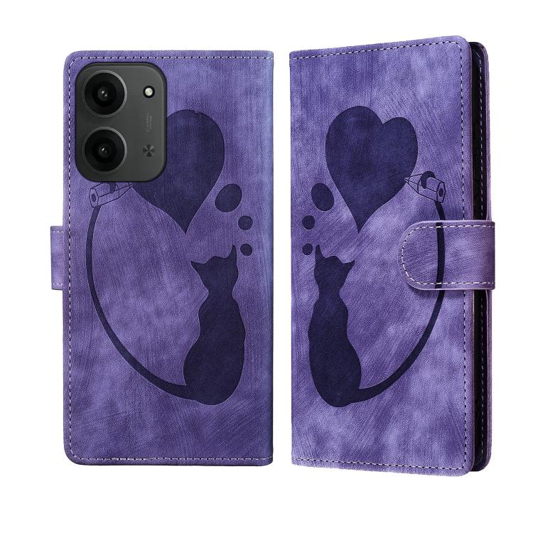 Pen Heart Cat Embossed Leather Phone Case, For Redmi Note 15 Pro+ 5G Global 163.3mm, For Redmi Note 15 4G / 5G Global 164mm, For Redmi Note 15 Pro 4G Global 163.2mm, For Redmi Note 15 Pro 5G Global 163.6mm, For Redmi 15C 5G / 4G EU 173mm, For Redmi A4 ...