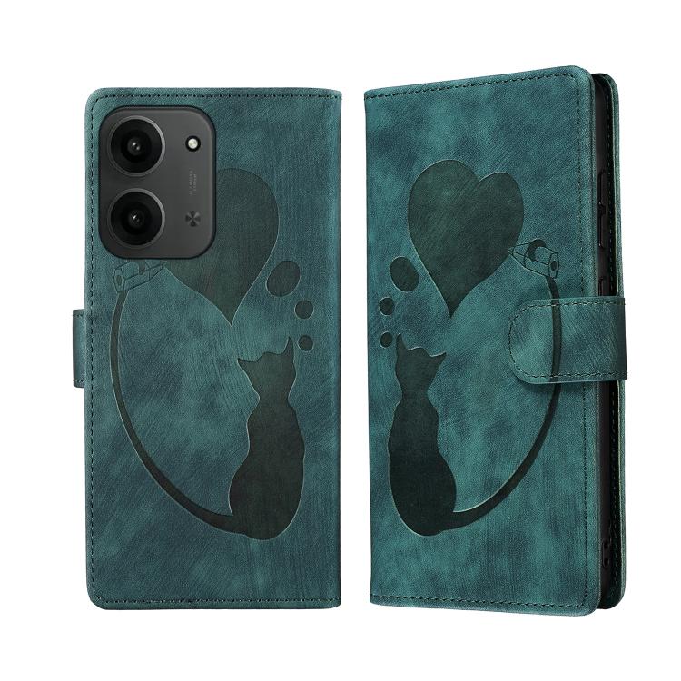 Pen Heart Cat Embossed Leather Phone Case, For Redmi Note 15 Pro+ 5G Global 163.3mm, For Redmi Note 15 4G / 5G Global 164mm, For Redmi Note 15 Pro 4G Global 163.2mm, For Redmi Note 15 Pro 5G Global 163.6mm, For Redmi 15C 5G / 4G EU 173mm, For Redmi A4 ...