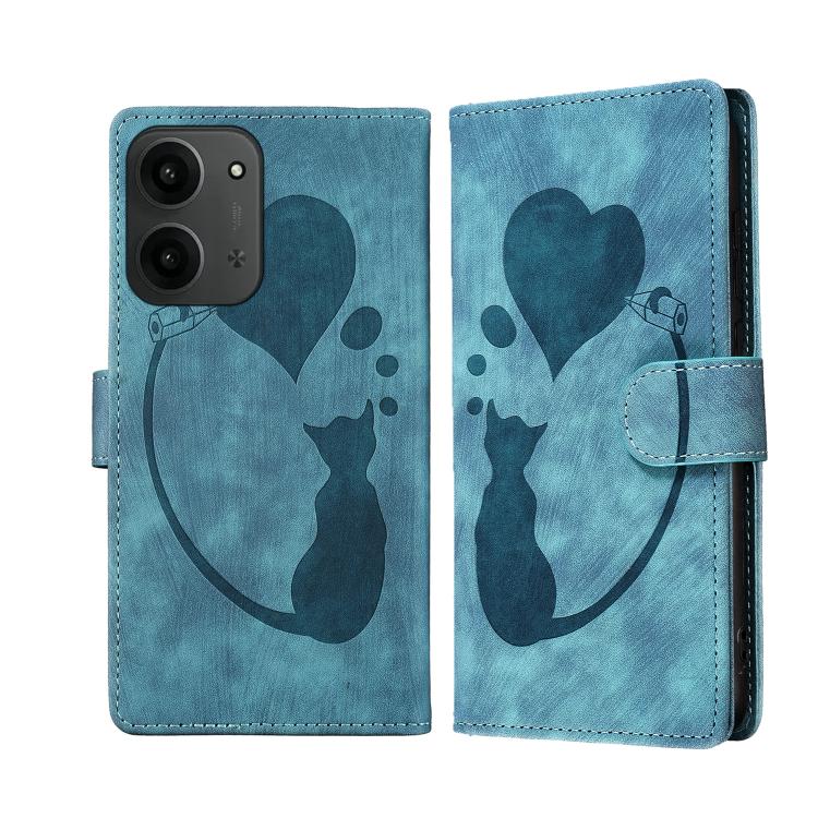 Pen Heart Cat Embossed Leather Phone Case, For Redmi Note 15 Pro+ 5G Global 163.3mm, For Redmi Note 15 4G / 5G Global 164mm, For Redmi Note 15 Pro 4G Global 163.2mm, For Redmi Note 15 Pro 5G Global 163.6mm, For Redmi 15C 5G / 4G EU 173mm, For Redmi A4 ...