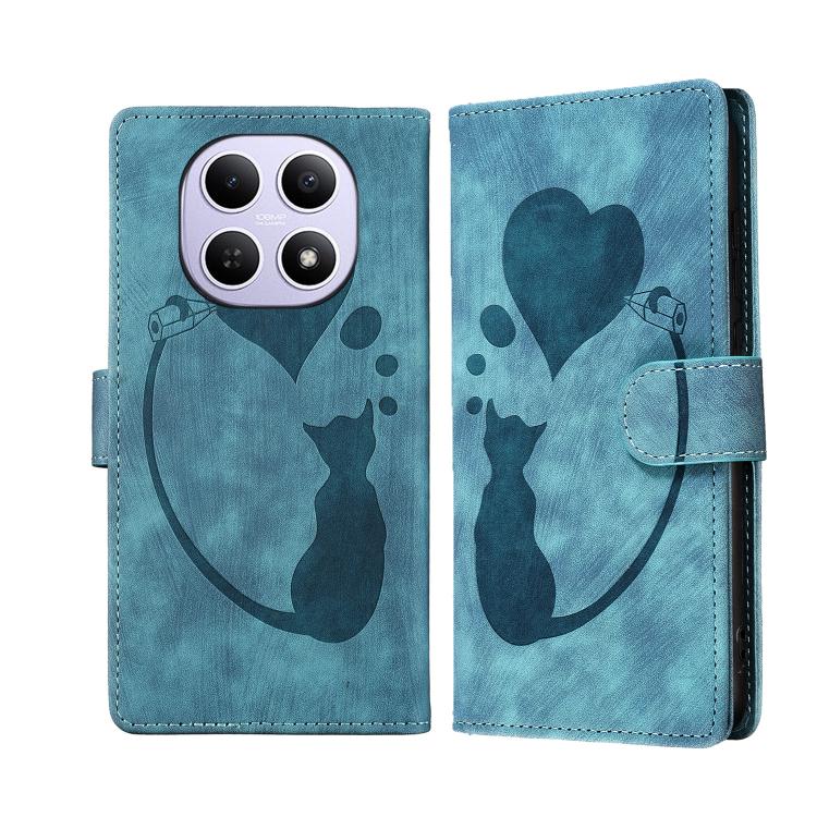 Pen Heart Cat Embossed Leather Phone Case, For Redmi Note 15 Pro+ 5G Global 163.3mm, For Redmi Note 15 4G / 5G Global 164mm, For Redmi Note 15 Pro 4G Global 163.2mm, For Redmi Note 15 Pro 5G Global 163.6mm, For Redmi 15C 5G / 4G EU 173mm, For Redmi A4 ...
