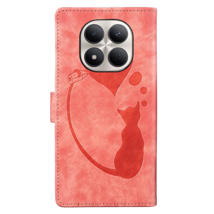 Pen Heart Cat Embossed Leather Phone Case, For Redmi Note 15 Pro+ 5G Global 163.3mm, For Redmi Note 15 4G / 5G Global 164mm, For Redmi Note 15 Pro 4G Global 163.2mm, For Redmi Note 15 Pro 5G Global 163.6mm, For Redmi 15C 5G / 4G EU 173mm, For Redmi A4 ...