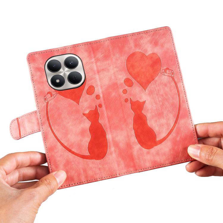 Pen Heart Cat Embossed Leather Phone Case, For Redmi Note 15 Pro+ 5G Global 163.3mm, For Redmi Note 15 4G / 5G Global 164mm, For Redmi Note 15 Pro 4G Global 163.2mm, For Redmi Note 15 Pro 5G Global 163.6mm, For Redmi 15C 5G / 4G EU 173mm, For Redmi A4 ...