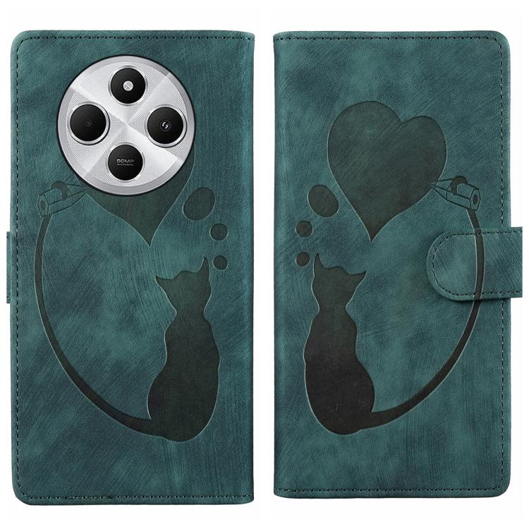 Pen Heart Cat Embossed Leather Phone Case, For Xiaomi 15T Pro 5G, For Xiaomi 15T 5G, For Xiaomi Poco C75, For Xiaomi 14T Pro, For Xiaomi 14T