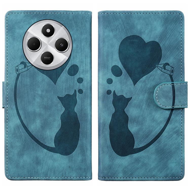 Pen Heart Cat Embossed Leather Phone Case, For Xiaomi 15T Pro 5G, For Xiaomi 15T 5G, For Xiaomi Poco C75, For Xiaomi 14T Pro, For Xiaomi 14T