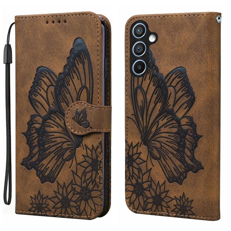 Retro Skin Feel Butterflies Embossing Horizontal Flip Leather Phone Case, For Galaxy S26 FE 5G, For Samsung Galaxy S26+ 5G, For Samsung Galaxy S26 Ultra 5G, For Samsung Galaxy S26 5G, For Samsung Galaxy S25 FE 5G, For Samsung Galaxy S25 5G             ...