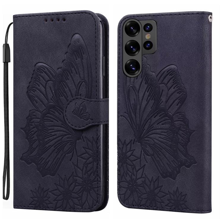 Retro Skin Feel Butterflies Embossing Horizontal Flip Leather Phone Case, For Galaxy S26 FE 5G, For Samsung Galaxy S26+ 5G, For Samsung Galaxy S26 Ultra 5G, For Samsung Galaxy S26 5G, For Samsung Galaxy S25 FE 5G, For Samsung Galaxy S25 5G             ...