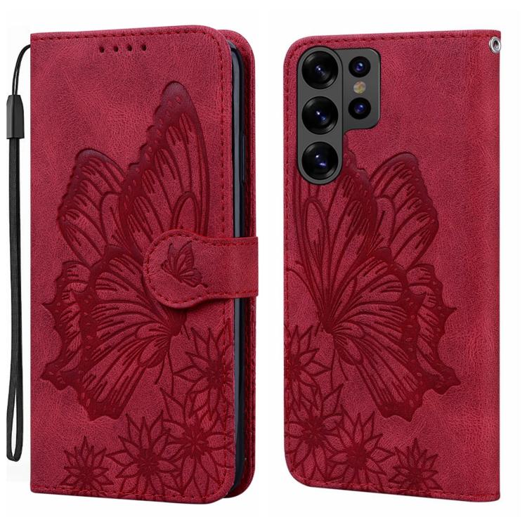 Retro Skin Feel Butterflies Embossing Horizontal Flip Leather Phone Case, For Galaxy S26 FE 5G, For Samsung Galaxy S26+ 5G, For Samsung Galaxy S26 Ultra 5G, For Samsung Galaxy S26 5G, For Samsung Galaxy S25 FE 5G, For Samsung Galaxy S25 5G             ...