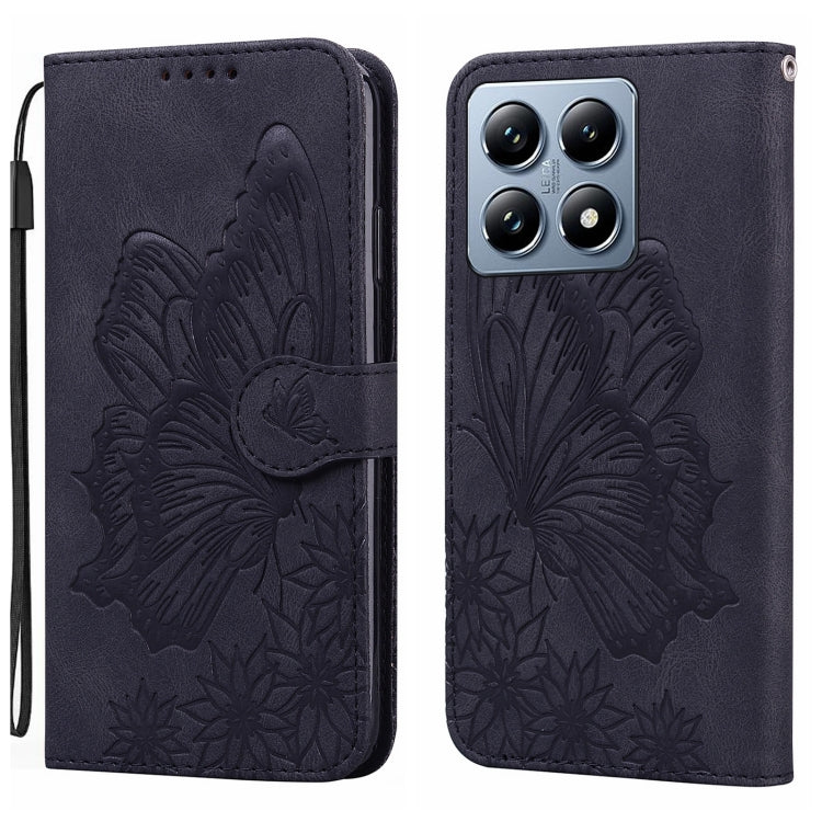 Retro Skin Feel Butterflies Embossing Horizontal Flip Leather Phone Case, For Xiaomi 15T Pro 5G, For Xiaomi 15T 5G, For Xiaomi Poco C75, For Xiaomi 14T Pro, For Xiaomi 14T