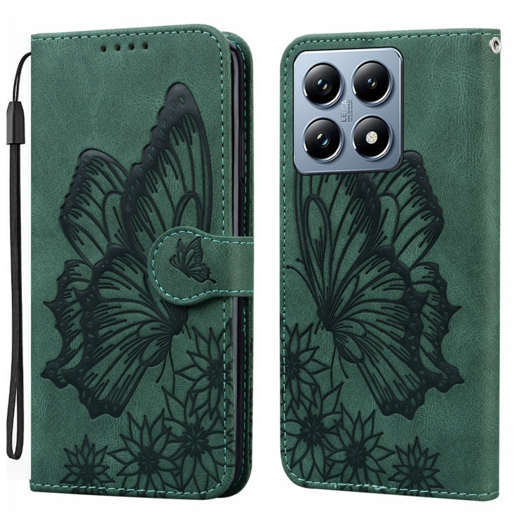 Retro Skin Feel Butterflies Embossing Horizontal Flip Leather Phone Case, For Xiaomi 15T Pro 5G, For Xiaomi 15T 5G, For Xiaomi Poco C75, For Xiaomi 14T Pro, For Xiaomi 14T