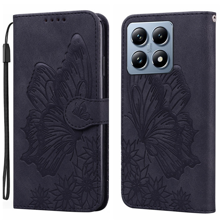 Retro Skin Feel Butterflies Embossing Horizontal Flip Leather Phone Case, For Xiaomi 15T Pro 5G, For Xiaomi 15T 5G, For Xiaomi Poco C75, For Xiaomi 14T Pro, For Xiaomi 14T