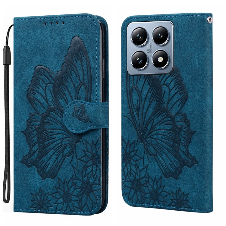 Retro Skin Feel Butterflies Embossing Horizontal Flip Leather Phone Case, For Xiaomi 15T Pro 5G, For Xiaomi 15T 5G, For Xiaomi Poco C75, For Xiaomi 14T Pro, For Xiaomi 14T