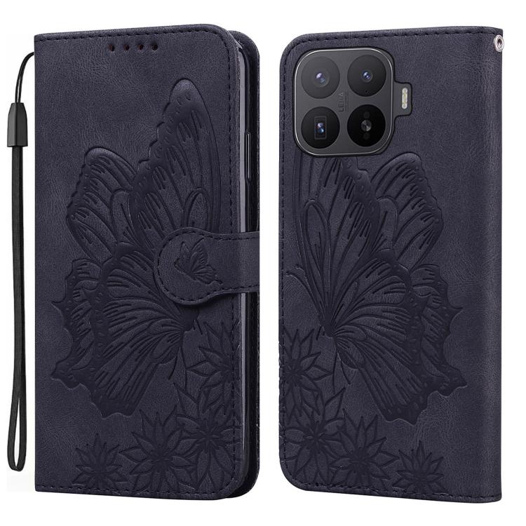 Retro Skin Feel Butterflies Embossing Horizontal Flip Leather Phone Case, For Xiaomi 17T Pro 5G, For Xiaomi 17T 5G, For Xiaomi 15T Pro 5G, For Xiaomi 15T 5G, For Xiaomi Poco C75, For Xiaomi 14T Pro, For Xiaomi 14T