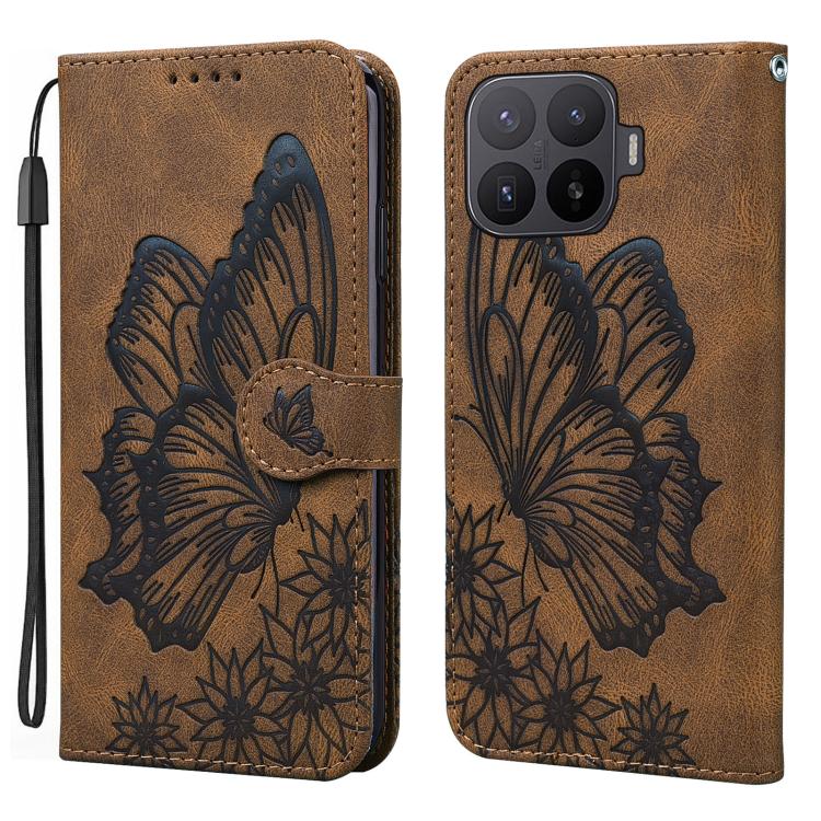 Retro Skin Feel Butterflies Embossing Horizontal Flip Leather Phone Case, For Xiaomi 17T Pro 5G, For Xiaomi 17T 5G, For Xiaomi 15T Pro 5G, For Xiaomi 15T 5G, For Xiaomi Poco C75, For Xiaomi 14T Pro, For Xiaomi 14T