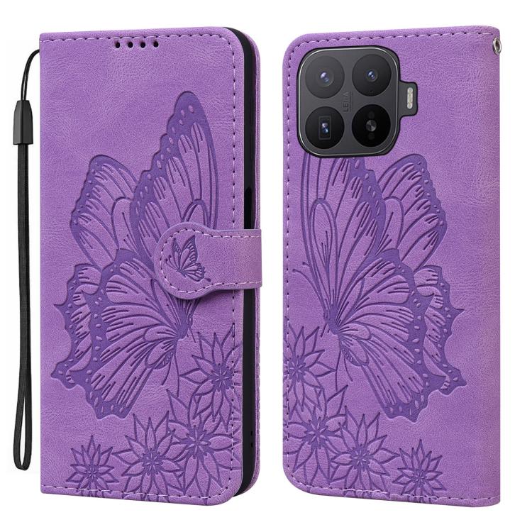 Retro Skin Feel Butterflies Embossing Horizontal Flip Leather Phone Case, For Xiaomi 17T Pro 5G, For Xiaomi 17T 5G, For Xiaomi 15T Pro 5G, For Xiaomi 15T 5G, For Xiaomi Poco C75, For Xiaomi 14T Pro, For Xiaomi 14T