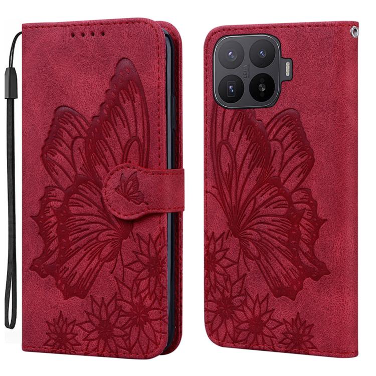 Retro Skin Feel Butterflies Embossing Horizontal Flip Leather Phone Case, For Xiaomi 17T Pro 5G, For Xiaomi 17T 5G, For Xiaomi 15T Pro 5G, For Xiaomi 15T 5G, For Xiaomi Poco C75, For Xiaomi 14T Pro, For Xiaomi 14T