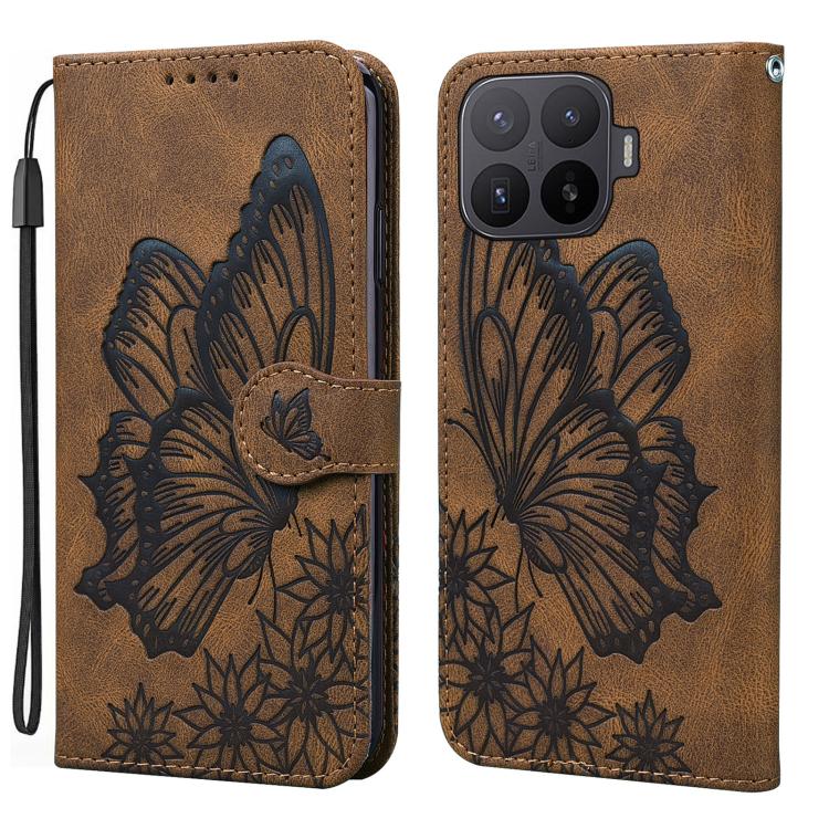 Retro Skin Feel Butterflies Embossing Horizontal Flip Leather Phone Case, For Xiaomi 17T Pro 5G, For Xiaomi 17T 5G, For Xiaomi 15T Pro 5G, For Xiaomi 15T 5G, For Xiaomi Poco C75, For Xiaomi 14T Pro, For Xiaomi 14T