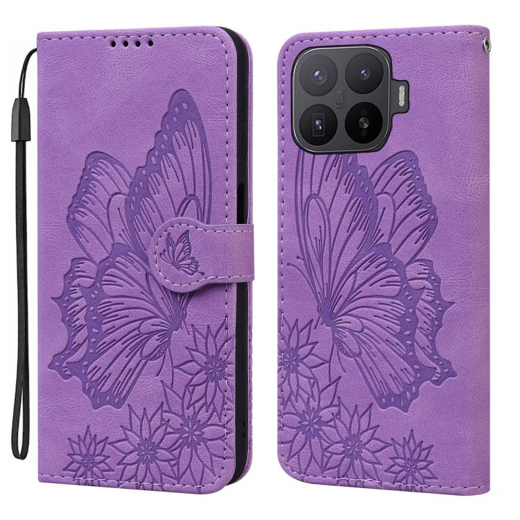 Retro Skin Feel Butterflies Embossing Horizontal Flip Leather Phone Case, For Xiaomi 17T Pro 5G, For Xiaomi 17T 5G, For Xiaomi 15T Pro 5G, For Xiaomi 15T 5G, For Xiaomi Poco C75, For Xiaomi 14T Pro, For Xiaomi 14T