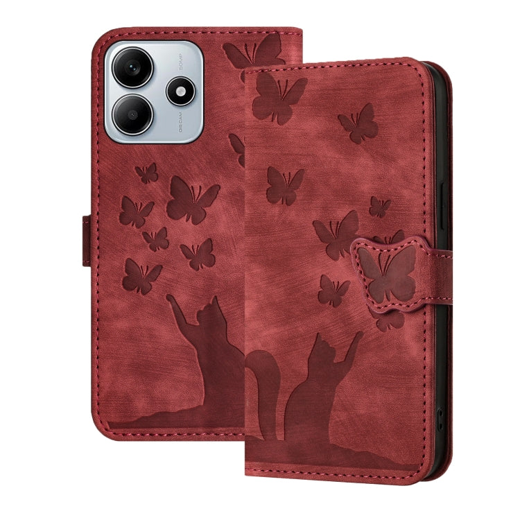 Butterfly Cat Embossing Flip Leather Phone Case, For Redmi Note 15 Pro+ 5G Global 163.3mm, For Redmi Note 15 4G / 5G Global 164mm, For Redmi Note 15 Pro 4G Global 163.2mm, For Redmi Note 15 Pro 5G Global 163.6mm, For Redmi 15C 5G / 4G EU 173mm         ...