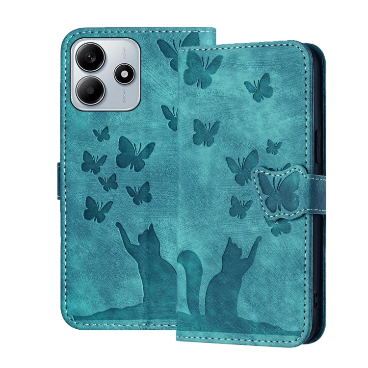 Butterfly Cat Embossing Flip Leather Phone Case, For Redmi Note 15 Pro+ 5G Global 163.3mm, For Redmi Note 15 4G / 5G Global 164mm, For Redmi Note 15 Pro 4G Global 163.2mm, For Redmi Note 15 Pro 5G Global 163.6mm, For Redmi 15C 5G / 4G EU 173mm         ...