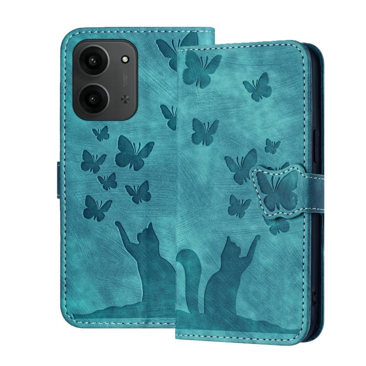 Butterfly Cat Embossing Flip Leather Phone Case, For Redmi Note 15 Pro+ 5G Global 163.3mm, For Redmi Note 15 4G / 5G Global 164mm, For Redmi Note 15 Pro 4G Global 163.2mm, For Redmi Note 15 Pro 5G Global 163.6mm, For Redmi 15C 5G / 4G EU 173mm         ...