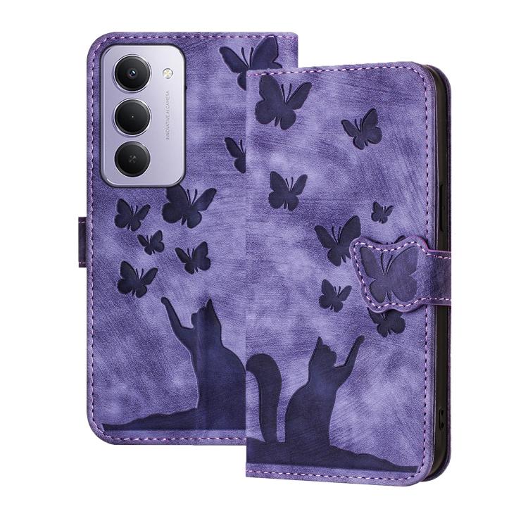 Butterfly Cat Embossing Flip Leather Phone Case, For Redmi Note 15 Pro+ 5G Global 163.3mm, For Redmi Note 15 4G / 5G Global 164mm, For Redmi Note 15 Pro 4G Global 163.2mm, For Redmi Note 15 Pro 5G Global 163.6mm, For Redmi 15C 5G / 4G EU 173mm         ...