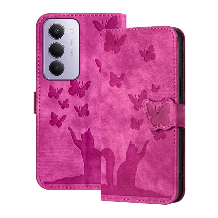 Butterfly Cat Embossing Flip Leather Phone Case, For Redmi Note 15 Pro+ 5G Global 163.3mm, For Redmi Note 15 4G / 5G Global 164mm, For Redmi Note 15 Pro 4G Global 163.2mm, For Redmi Note 15 Pro 5G Global 163.6mm, For Redmi 15C 5G / 4G EU 173mm         ...