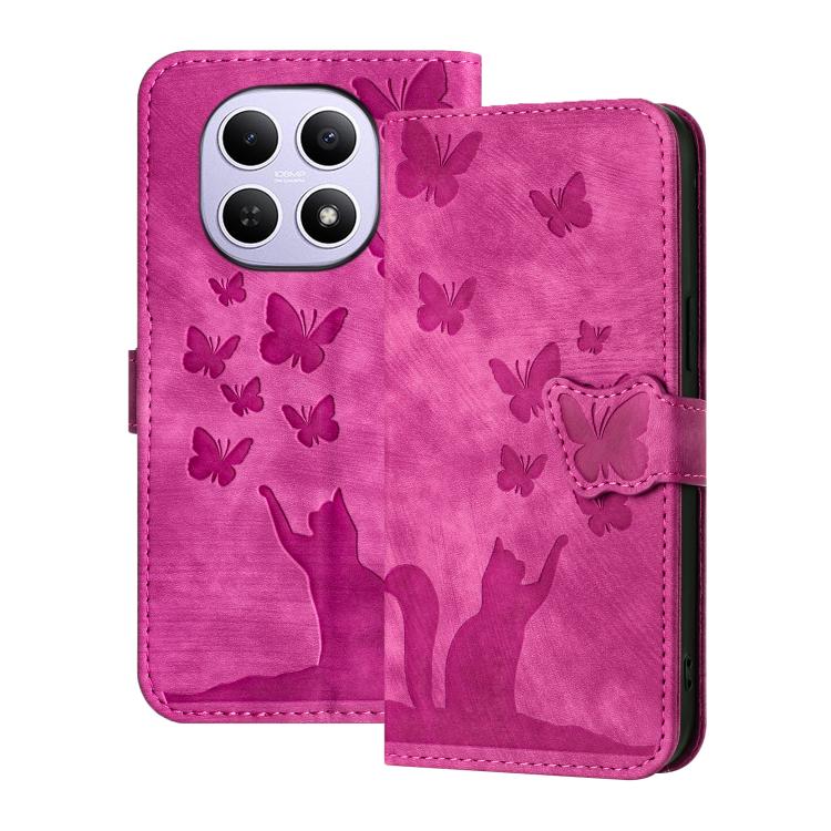 Butterfly Cat Embossing Flip Leather Phone Case, For Redmi Note 15 Pro+ 5G Global 163.3mm, For Redmi Note 15 4G / 5G Global 164mm, For Redmi Note 15 Pro 4G Global 163.2mm, For Redmi Note 15 Pro 5G Global 163.6mm, For Redmi 15C 5G / 4G EU 173mm         ...