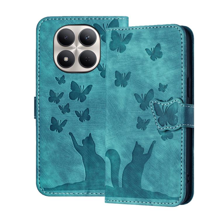 Butterfly Cat Embossing Flip Leather Phone Case, For Redmi Note 15 Pro+ 5G Global 163.3mm, For Redmi Note 15 4G / 5G Global 164mm, For Redmi Note 15 Pro 4G Global 163.2mm, For Redmi Note 15 Pro 5G Global 163.6mm, For Redmi 15C 5G / 4G EU 173mm         ...