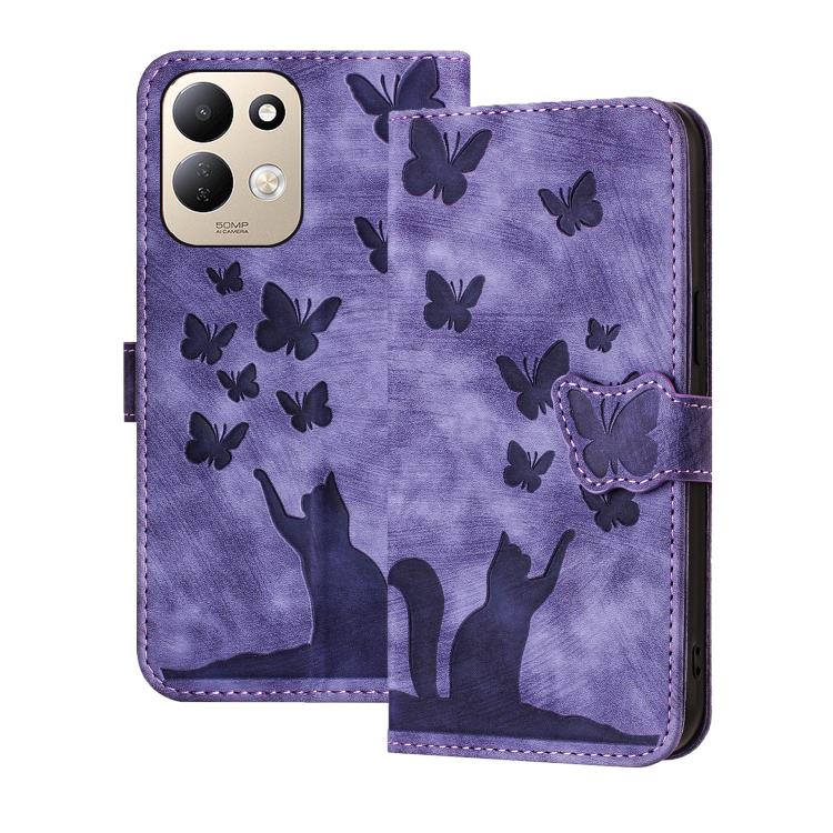 Butterfly Cat Embossing Flip Leather Phone Case, For Redmi Note 17 5G / 4G Global 169.7mm, For Redmi Note 17 Pro Max 5G Global 163.4mm, For Redmi Note 17 Pro 5G Global 163.5mm, For Redmi 17 5G / 4G Global 170mm, For Redmi Note 15 Pro+ 5G Global 163.3mm...