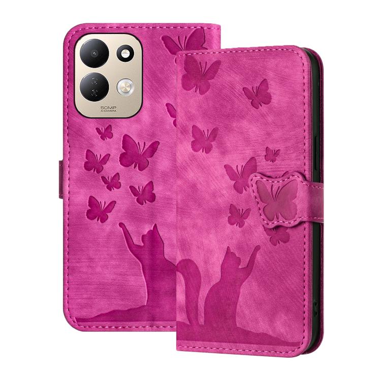 Butterfly Cat Embossing Flip Leather Phone Case, For Redmi Note 17 5G / 4G Global 169.7mm, For Redmi Note 17 Pro Max 5G Global 163.4mm, For Redmi Note 17 Pro 5G Global 163.5mm, For Redmi 17 5G / 4G Global 170mm, For Redmi Note 15 Pro+ 5G Global 163.3mm...