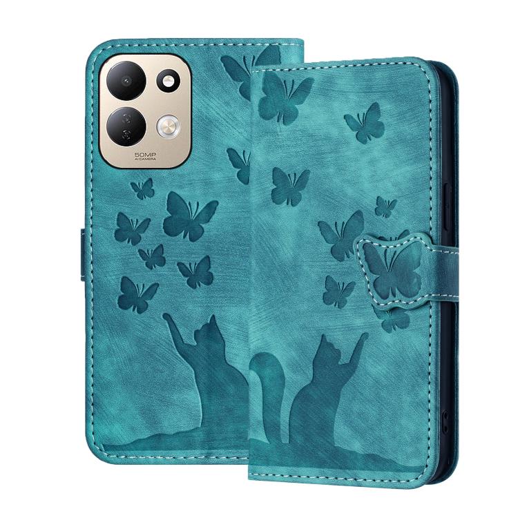 Butterfly Cat Embossing Flip Leather Phone Case, For Redmi Note 17 5G / 4G Global 169.7mm, For Redmi Note 17 Pro Max 5G Global 163.4mm, For Redmi Note 17 Pro 5G Global 163.5mm, For Redmi 17 5G / 4G Global 170mm, For Redmi Note 15 Pro+ 5G Global 163.3mm...