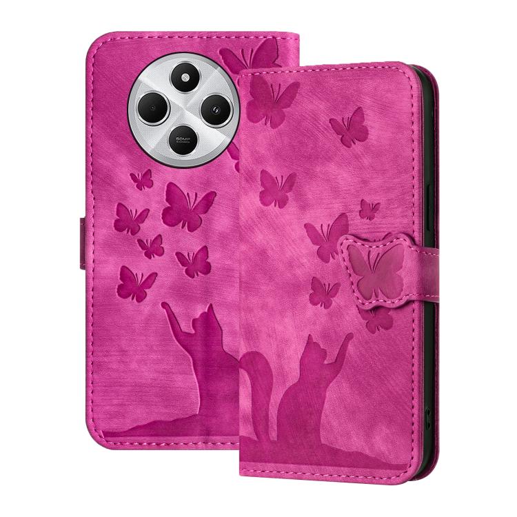 Butterfly Cat Embossing Flip Leather Phone Case, For Xiaomi 15T Pro 5G, For Xiaomi 15T 5G, For Xiaomi Poco C75, For Xiaomi 14T Pro, For Xiaomi 14T