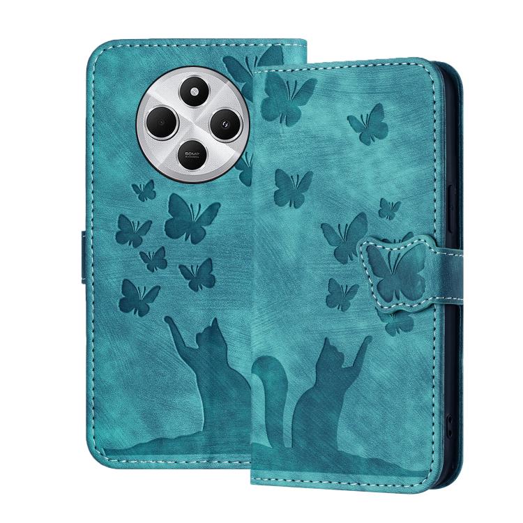 Butterfly Cat Embossing Flip Leather Phone Case, For Xiaomi 15T Pro 5G, For Xiaomi 15T 5G, For Xiaomi Poco C75, For Xiaomi 14T Pro, For Xiaomi 14T