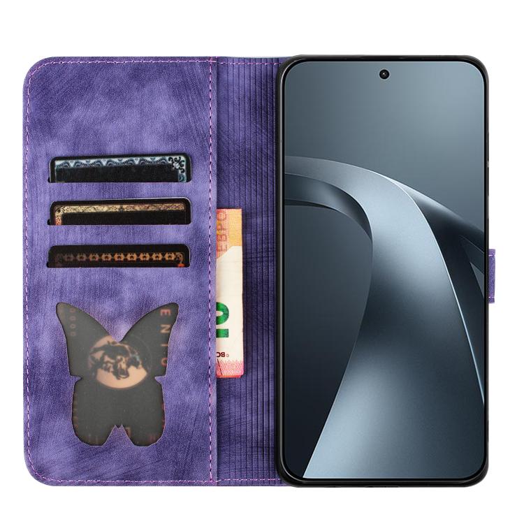 Butterfly Cat Embossing Flip Leather Phone Case, For Xiaomi 17T Pro 5G, For Xiaomi 17T 5G, For Xiaomi 15T Pro 5G, For Xiaomi 15T 5G, For Xiaomi Poco C75, For Xiaomi 14T Pro, For Xiaomi 14T