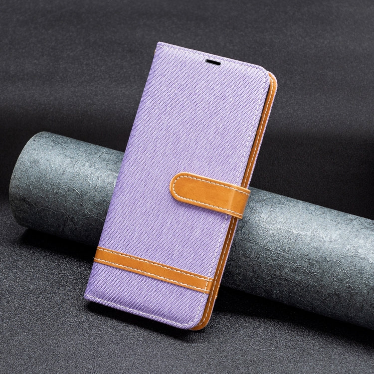 Color Block Denim Texture Leather Phone Case, For Samsung Galaxy S25 5G, For Samsung Galaxy S25+ 5G