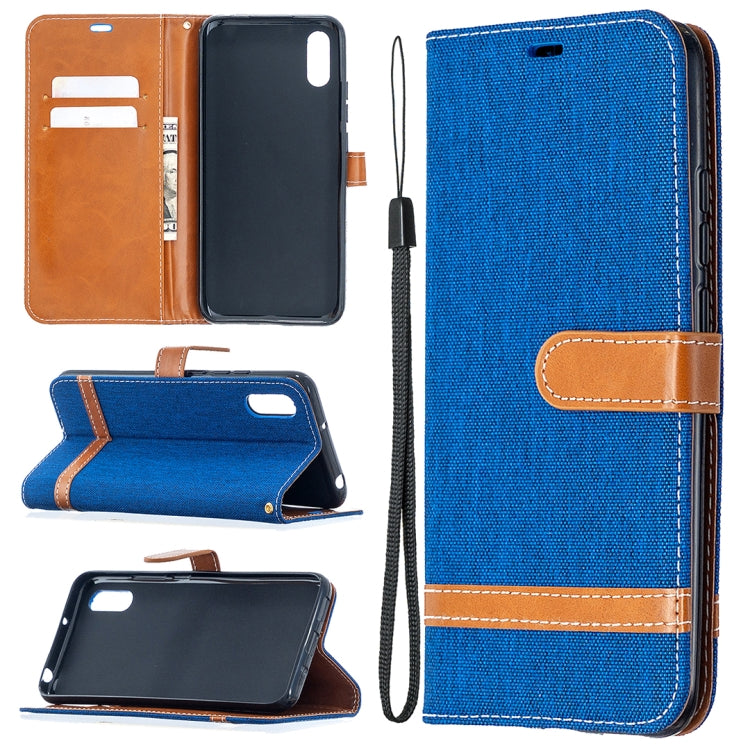 Color Matching Denim Texture Horizontal Flip Leather Case with Holder & Card Slots & Wallet & Lanyard, For Xiaomi Redmi 9A, For Xiaomi Redmi 9C