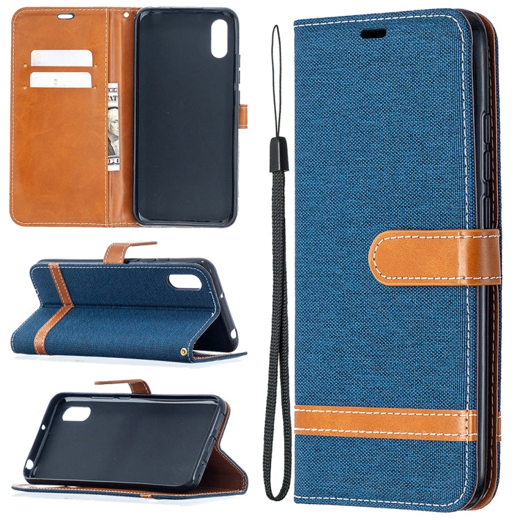 Color Matching Denim Texture Horizontal Flip Leather Case with Holder & Card Slots & Wallet & Lanyard, For Xiaomi Redmi 9A, For Xiaomi Redmi 9C