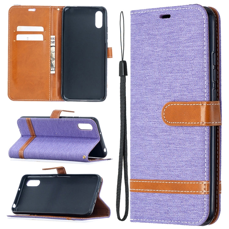 Color Matching Denim Texture Horizontal Flip Leather Case with Holder & Card Slots & Wallet & Lanyard, For Xiaomi Redmi 9A, For Xiaomi Redmi 9C