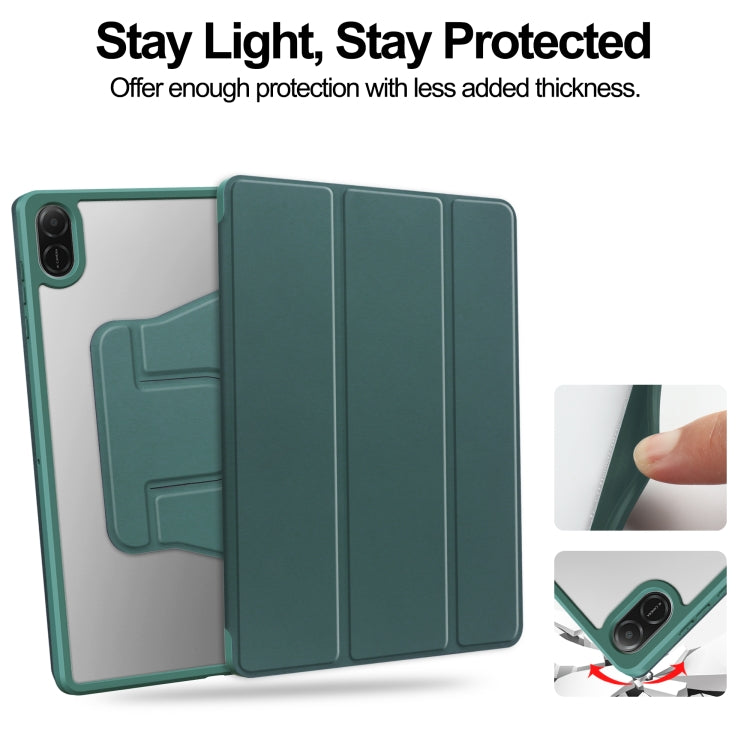 Tri-Fold Holder Rotation Leather Tablet Case, For Honor Pad X8b / X8a